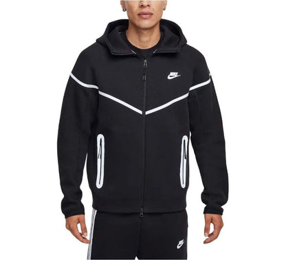 Black Reflective Nike Tech Full Set Zip Up & Pants