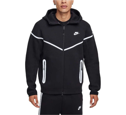 Black Reflective Nike Tech Full Set Zip Up & Pants