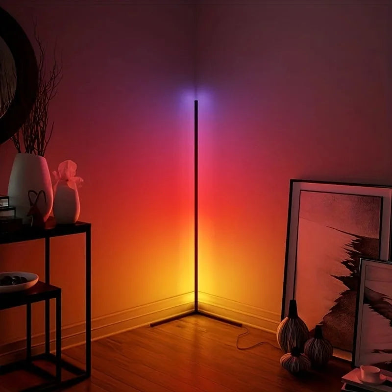 Smart Aluminum Floor Lamp RGBIC Adjustable Height Corner Ambient Light Night Light Home Decoration App Remote Control Modern