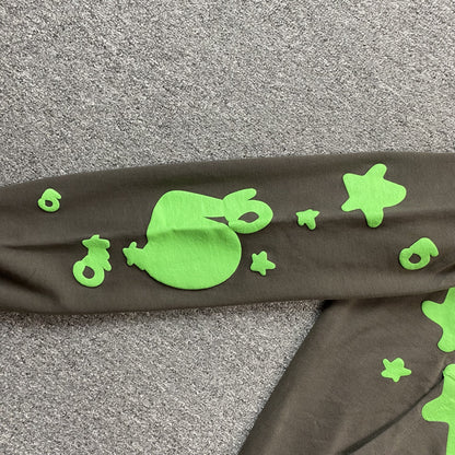 SP5DER BELUGA HOODIE SLATE GREY/GREEN